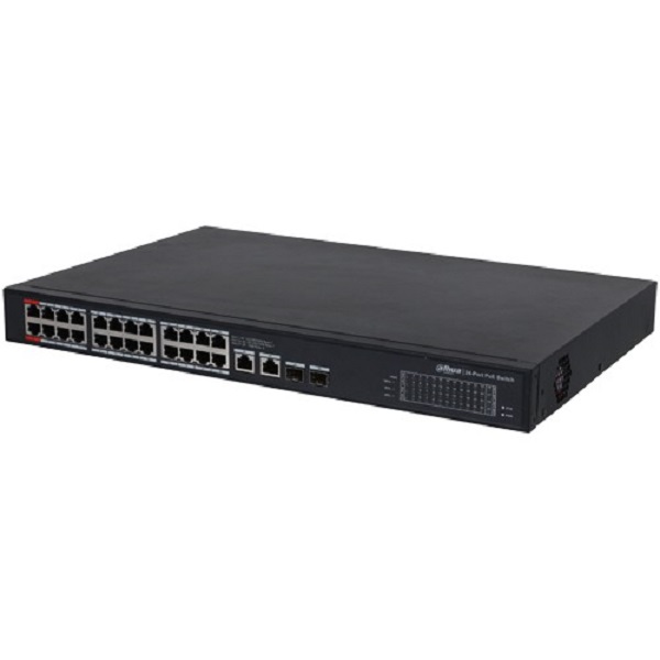 DAHUA PFS3228-24GT-360 28 PORT 24X GIGABIT 4X SFP UPLINK RACKMOUNT YÖNETİLEMEZ POE SWITCH